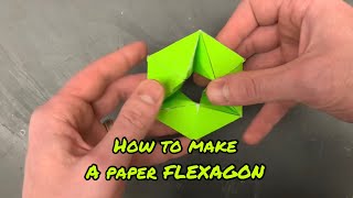 DIY Paper FIDGET toy How to make a paper FLEXAGON [upl. by Iror983]