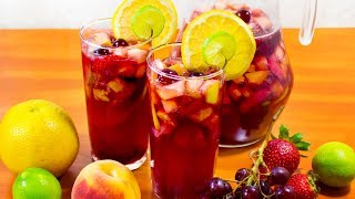 SANGRIA  RECETA FÁCIL  CENA NAVIDAD Y AÑO NUEVO  Sazón y Corazón [upl. by Omik]