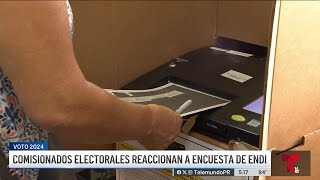 Comisionados electorales reaccionan a encuesta de El Nuevo Día [upl. by Aicad778]