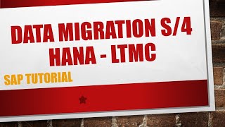 How to perform data migration in S4 HANA using LTMC Legacy Transfer Migration Cockpit [upl. by Anauqal]