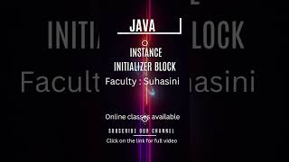 Java  instance initializer block  geninfotech [upl. by Aneertak]