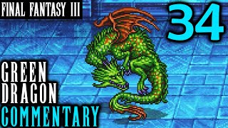 The Crystal Tower Final Fantasy III Pixel Remaster Walkthrough Part 34  Green Dragon Encounter [upl. by Hnahc]