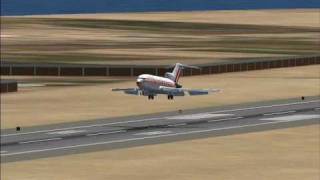 FAUCETT PERU 727 LANDIG AT JORGE CHAVE INTL [upl. by Greenwald485]