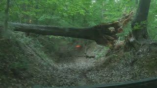 Riding JD Gator around farm checking for downed trees [upl. by Hurlee265]