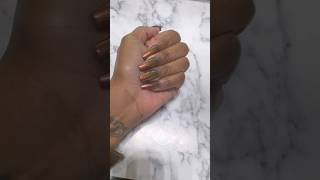 Metallic Copper Coffin Aprés Gel Nails apresgelx gelnails coffinnails gelxnails nailfiles [upl. by Yasnyl867]