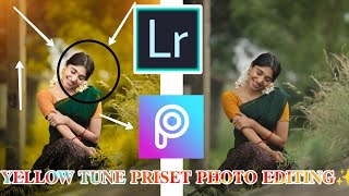 YELLOW TUNE पीरीसेट फोटो editing ✨ Lightroom viral editing 1million [upl. by Gerius]