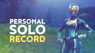 PERSONAL SOLO RECORD  HIGHEST KILL GAME Fortnite Battle Royale [upl. by Ritch]