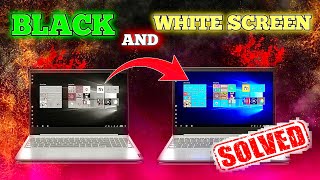 How to 🤫 Solve Laptop Black and White Screen Problem ‼️ । Laptop Display Problem Solved [upl. by Araem]