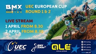 2017 UEC BMX EUROPEAN CUP Rounds 1 amp 2 – Zolder Belgium Saturday evening part [upl. by Swetlana]