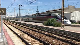 ONCF TGV RGV 1204 passant par Gare Aïn Sebaâ sans arrêt avec sifflet 1080p 60 FPS [upl. by Enialahs128]