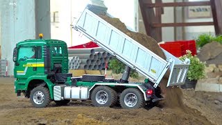 RC TRUCK ACTION RC DIGGER IN MOTION SALEART MAN STONEBREAKERAREA MB AROCS [upl. by Elreath982]