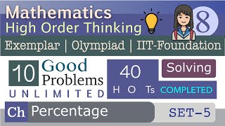 Maths 8 HOT  Percentage  Set 5 [upl. by Bartel601]