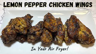 Air Fryer Lemon Pepper Chicken Wings  Easy Lemon Pepper Chicken  Air Fryer Recipes [upl. by Ahsets]