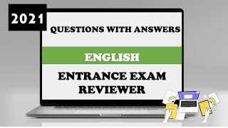 Entrance Exam Reviewer 2021  Common Questions with Answers in English [upl. by Ilse]