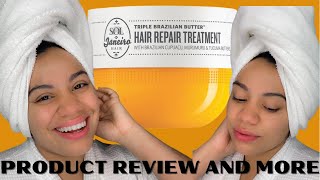 FIRST TIME USING SOL DE JANEIRO HAIR REPAIR TREATMENT MASK Product Review  Daretobecurly [upl. by Atnoled]