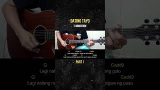 Dating Tayo  TJ Monterde  Guitar Tutorial part 1 [upl. by Eibreh]