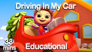 Im Driving In My Car Learn Colors Vehicles amp Opposites  Educational Nursery Rhymes 33 mins [upl. by Mell]