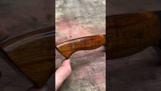 Finishing a Granadillo wood handle knifemaking woodworking wood [upl. by Erodaeht812]