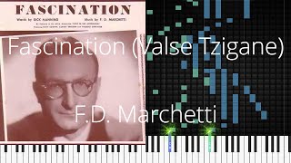 🎹 Fascination Valse Tzigane FD Marchetti Synthesia Piano Tutorial [upl. by Kannan333]