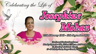 Funeral Service of Josephine Mohan [upl. by Ebehp692]