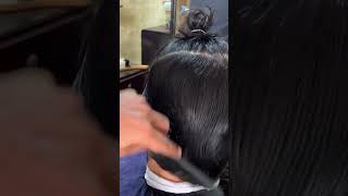 Long hair Haircut with Scissors scissorhaircut asmrhaircut hairdressingscissors asmrbarber [upl. by Artek]