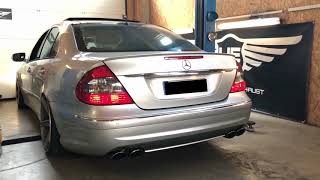 Underground Exhaust Mercedes W211 E500 Stage 3 Sound  Klappenauspuff [upl. by Barb]