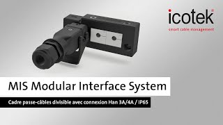 icotek MIS Modular Interface System  Cadre passecâbles divisible avec connexion Han 3A  4A  IP65 [upl. by Chapnick]