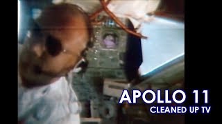 APOLLO 11 Stabilized TV  Docking probe and LM checkout 19690718 2041 60fps [upl. by Imim]