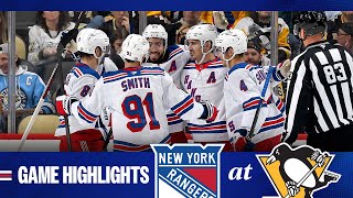 GAME HIGHLIGHTS  202425 New York Rangers at Pittsburgh Penguins 10924 [upl. by Noed911]