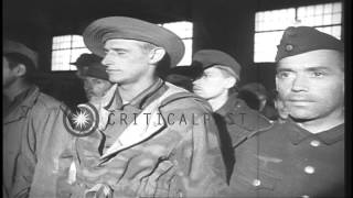 3000 German prisoners arrive in New York United States and are searched HD Stock Footage [upl. by Iteerp]