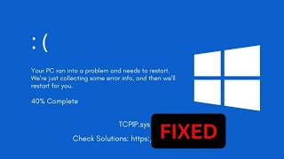 How To Fix Tcpipsys Blue Screen Error On Windows [upl. by Steep]