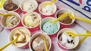 10 Flavours Baskin Robbins Ice Cream 🍨 [upl. by Kolk]