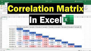 How To Create A Correlation Matrix In Excel With Colors [upl. by Acimak152]