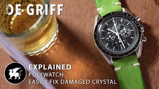 How to PolyWatch to remove scratches from watch crystal feat Omega Speedmaster Professional [upl. by Amati56]