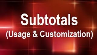 MicroStrategy  Subtotals usage and customization  Online Training Video by MicroRooster [upl. by Eoin]