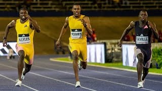 Oblique Seville DESTROYS Noah Lyles  Racers Grand Prix 2024  Jamaica Invitational [upl. by Maclaine]