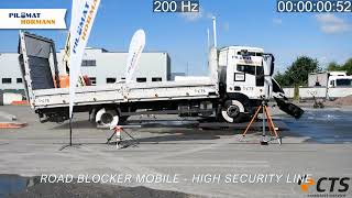 Pilomat Road Blocker Mobile crash test DIN Spec 91414 certified [upl. by Azitram482]