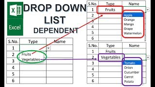 Excel Create Dependent Drop Down List Tutorial [upl. by Mistrot]