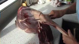 Butchering the hind leg of a deer [upl. by Cl]