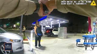 Armed Suspect ‘Acting Crazy’ at Gas Station Shot by California Cops [upl. by Tehc]