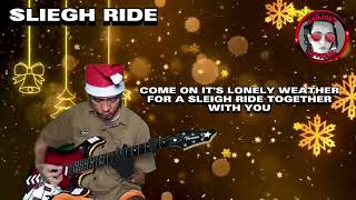 SLEIGH RIDE guitar instrumental cover song with lyrics [upl. by Hazeefah]