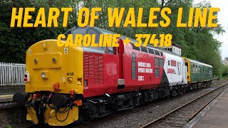 Heart of Wales Line  Inspection Saloon and Class 37 Including Knucklas and Cynghordy Viaducts [upl. by Sitnerp]