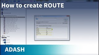 Adash DDS tutorial 01  How to create route [upl. by Naicad]