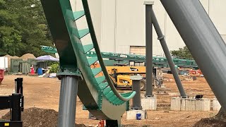 Kings Dominion Vlog 48  More Track amp Supports Installed [upl. by Leksehc]