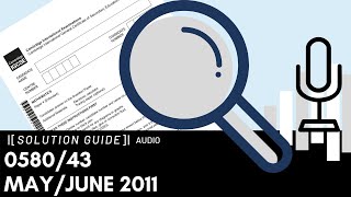 058043 MayJune 2011 Marking Scheme MS Audio Voiceover [upl. by Ettedualc]