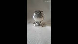 Ronson Leona Silver Plate table lighter 1950s [upl. by Haskel]