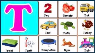 T letter words in english  words starting with letter t  T letter words kidazone [upl. by Amaleta351]