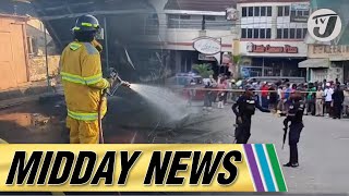 4 Shot 2 Dead in Mandeville Market  28 Shops Destroyed In Lucea Market Fire [upl. by Tildie]