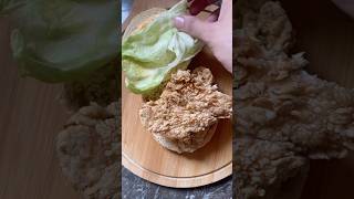 KFC style crispy chicken burger at home  crispy zinger ASMR shorts asmr kfc crispy fastfood [upl. by Pedersen]