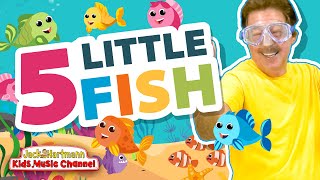 Five Little Fish Fun Finger Counting Song for Kids Jack Hartmann [upl. by Dal263]